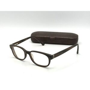 Safilo‎ Team 4157 OF24 140 Brown Wood Look Eyeglass Frames ONLY Italy with Case